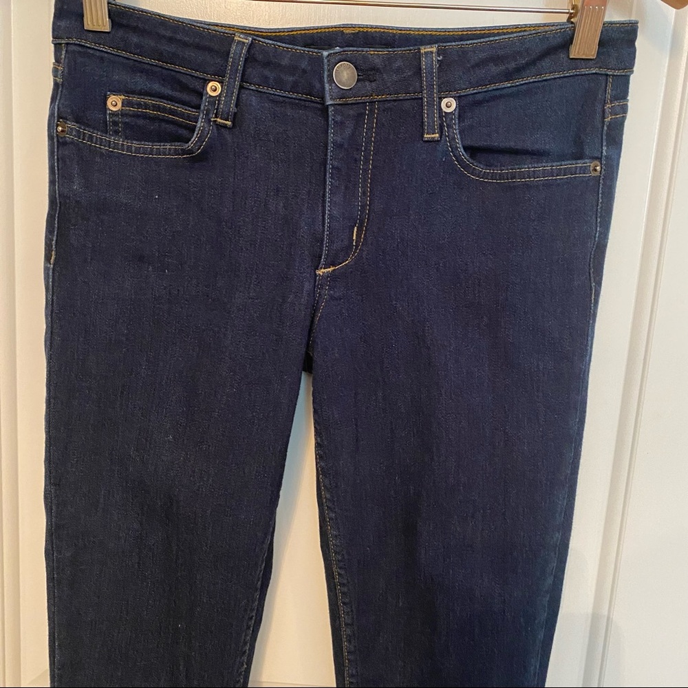 THEORY JEANS SKINNY LEG NAVY BLUE DENIM 5 POCKET ZIP FLY SIZE 27 - Picture 3 of 10